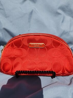 COACH Red Signature  Cosmetic Bag